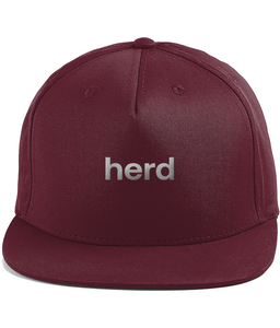 Herd Cotton Rapper Cap with Embroidered Wordmark