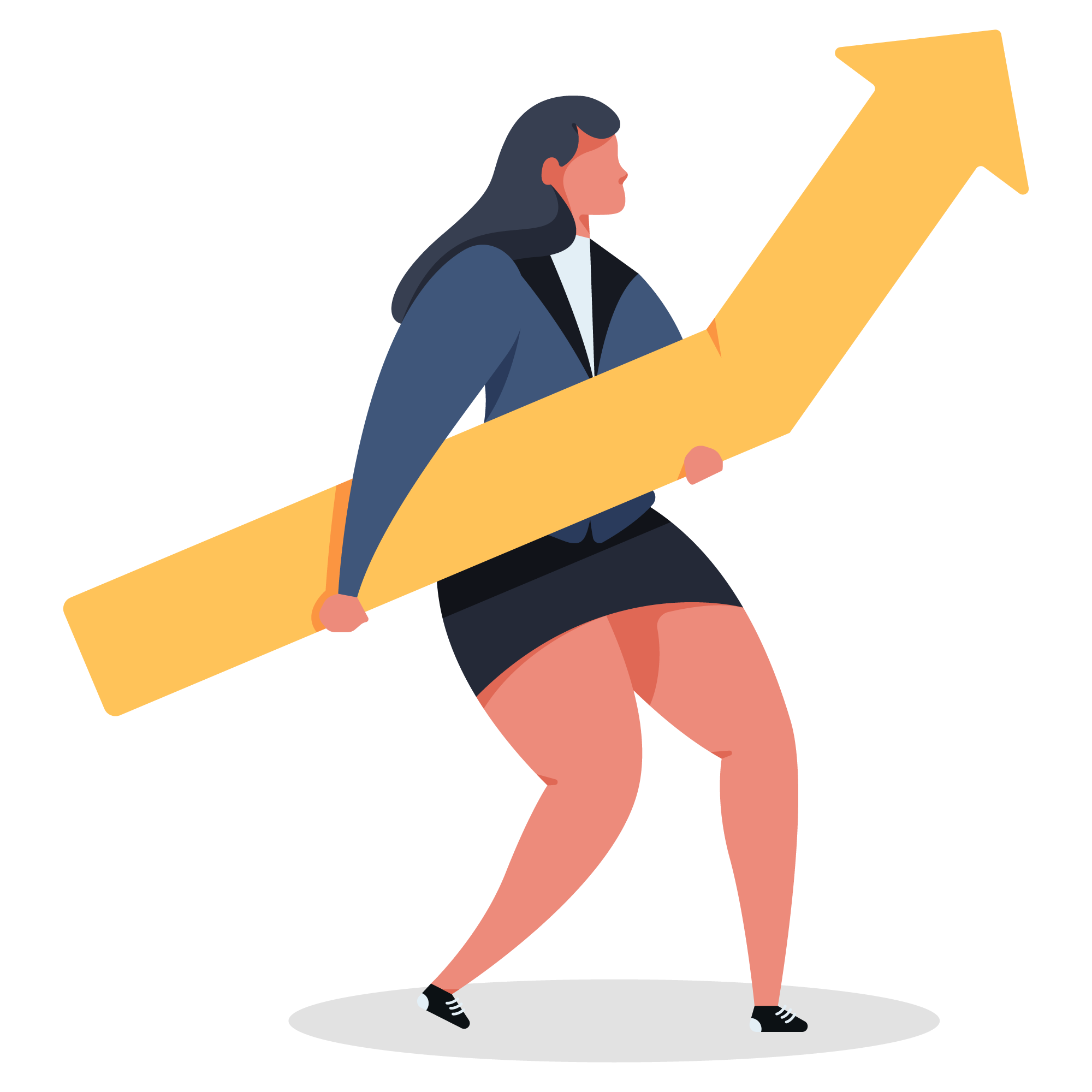 Character holding arrow